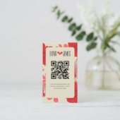 ロマンチックな赤結婚フローラ エンクロージャーカード (スタンド正面)