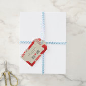 ロマンチックな赤結婚フローラ ギフトタグ (より糸つき)