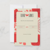 ロマンチックな赤結婚フローラ セーブザデート (正面)