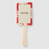 ロマンチックな赤結婚フローラ ハンドファン (正面)