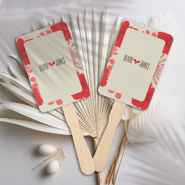 ロマンチックな赤結婚フローラ ハンドファン