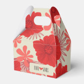 ロマンチックな赤結婚フローラ フェイバーボックス (裏面サイド)