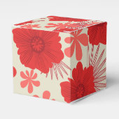 ロマンチックな赤結婚フローラ フェイバーボックス (正面サイド)