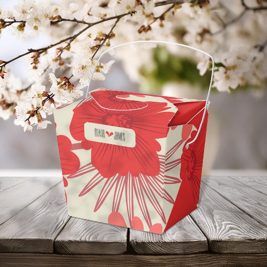 ロマンチックな赤結婚フローラ フェイバーボックス