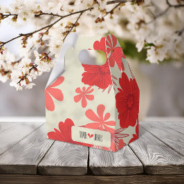 ロマンチックな赤結婚フローラ フェイバーボックス