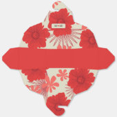 ロマンチックな赤結婚フローラ フェイバーボックス (見開き)