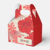 ロマンチックな赤結婚フローラ フェイバーボックス (裏面サイド)