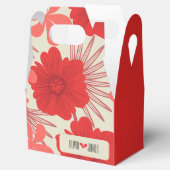 ロマンチックな赤結婚フローラ フェイバーボックス (オープン)