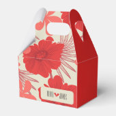 ロマンチックな赤結婚フローラ フェイバーボックス (正面サイド)