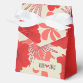 ロマンチックな赤結婚フローラ フェイバーボックス (正面)