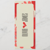 ロマンチックな赤結婚フローラ メニュー (裏面)