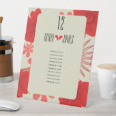 ロマンチックな赤結婚フローラ 台座サイン (インサイチュ)