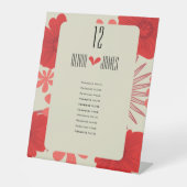 ロマンチックな赤結婚フローラ 台座サイン (正面)