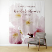 ロマンチックな赤面ピンクさくらんぼ花ブライダルシャワー タペストリー (インサイチュ)