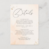 ロマンチックな赤面ピンクウォーター結婚カラーの詳細 エンクロージャーカード (正面)