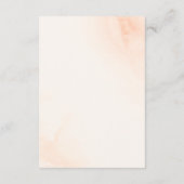 ロマンチックな赤面ピンクウォーター結婚カラーの詳細 エンクロージャーカード (裏面)