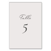 ロマンチックな赤面ピンクテーブル番号カード テーブルナンバー (正面)