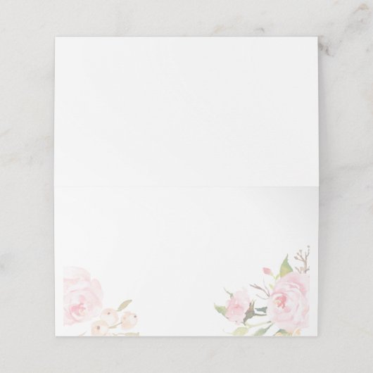 ロマンチックな赤面フローラ折り畳み座席表 プレイスカード (外部開封)