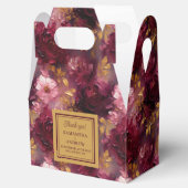 ロマンチックな赤面ブルゴーニュ金ゴールドウォーター結婚カラー フェイバーボックス (オープン)