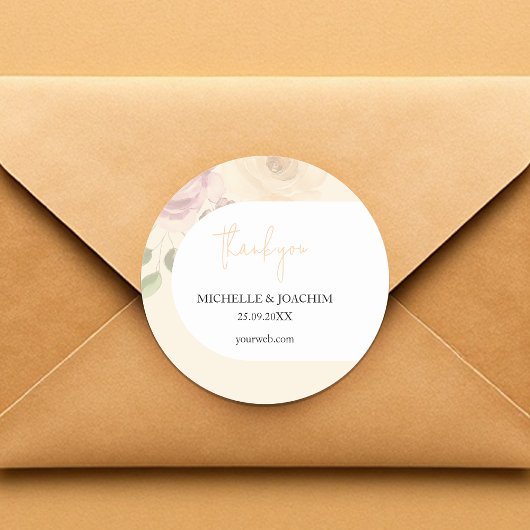 ロマンチックな赤面ボホフローラウォーター色 ラウンドシール