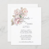 ロマンチックな赤面牡丹結婚フローラのエンクロージャカード (正面/裏面)