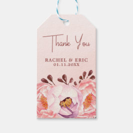 ロマンチックな赤面結婚フローラのサンキューギフトラベル ギフトタグ