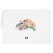 ロマンチックな赤面結婚フローラのサンキューノートカード (裏面横)