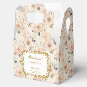 ロマンチックな赤面金ゴールド結婚式の引き出物ボックスとフローラ フェイバーボックス (オープン)