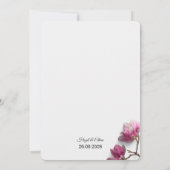 ロマンチックな赤面&秋の植物性の結婚式の招待 招待状 (裏面)