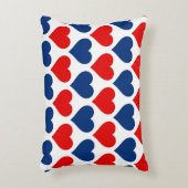 ロマンチックな赤、白、青の両面 アクセントクッション (正面(垂直))