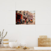 ロマンチックな通りとレストランでパリ，フランス ポスター (キッチン)