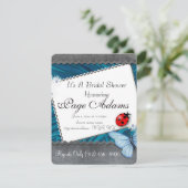 ロマンチックな運のてんとう虫のブライダルシャワーの運命 招待状 (スタンド正面)