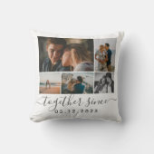 ロマンチックな過ごした10枚の写真をコラージュ クッション (正面)