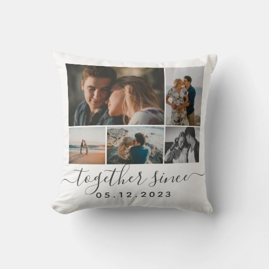 ロマンチックな過ごした10枚の写真をコラージュ クッション (正面)
