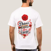 ロマンチックな遠距離恋愛 Tシャツ (裏面)