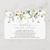 ロマンチックな野ベビーの花の赤ちゃんシャワーのための本 エンクロージャーカード (正面)