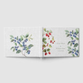 ロマンチックな野生のサマーベリー結婚ズゲストブック ゲストブック (全面)