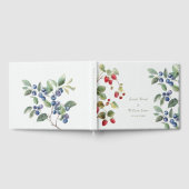 ロマンチックな野生のサマーベリー結婚ズゲストブック ゲストブック (全面)