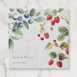 ロマンチックな野生の夏の果実結婚式の引き出物ラベル フェイバータグ