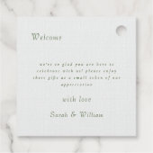 ロマンチックな野生の夏の果実結婚式の引き出物ラベル フェイバータグ (裏面)