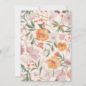 ロマンチックな野生の花春甘い16 招待状 (裏面)