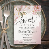 ロマンチックな野生の花春甘い16 招待状