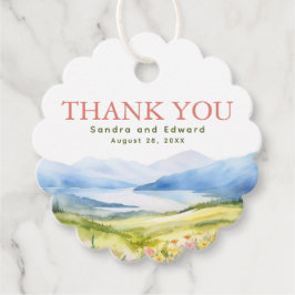 ロマンチックな野結婚花山の感謝 フェイバータグ