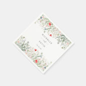 ロマンチックな野結婚花 スタンダードカクテルナプキン (角)
