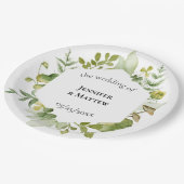 ロマンチックな野結婚花 ペーパープレート (アングル)