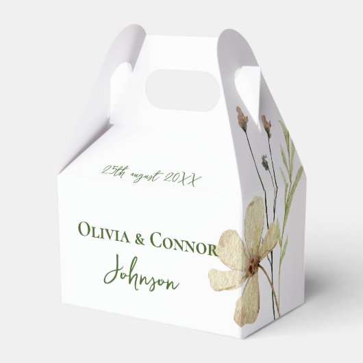 ロマンチックな野結婚野の花の書 フェイバーボックス (正面サイド)