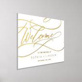 ロマンチックな金エレガント箔ファンシーの歓迎 箔ポスター (レイダウン)