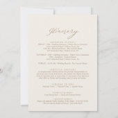 ロマンチックな金ゴールドとアイボリー歓迎の旅程レター (裏面)