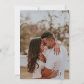 ロマンチックな金ゴールドと赤面押されたワイルドフラワー結婚ズ 招待状 (裏面)