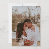 ロマンチックな金ゴールドと赤面押し花写真 セーブザデート (裏面)